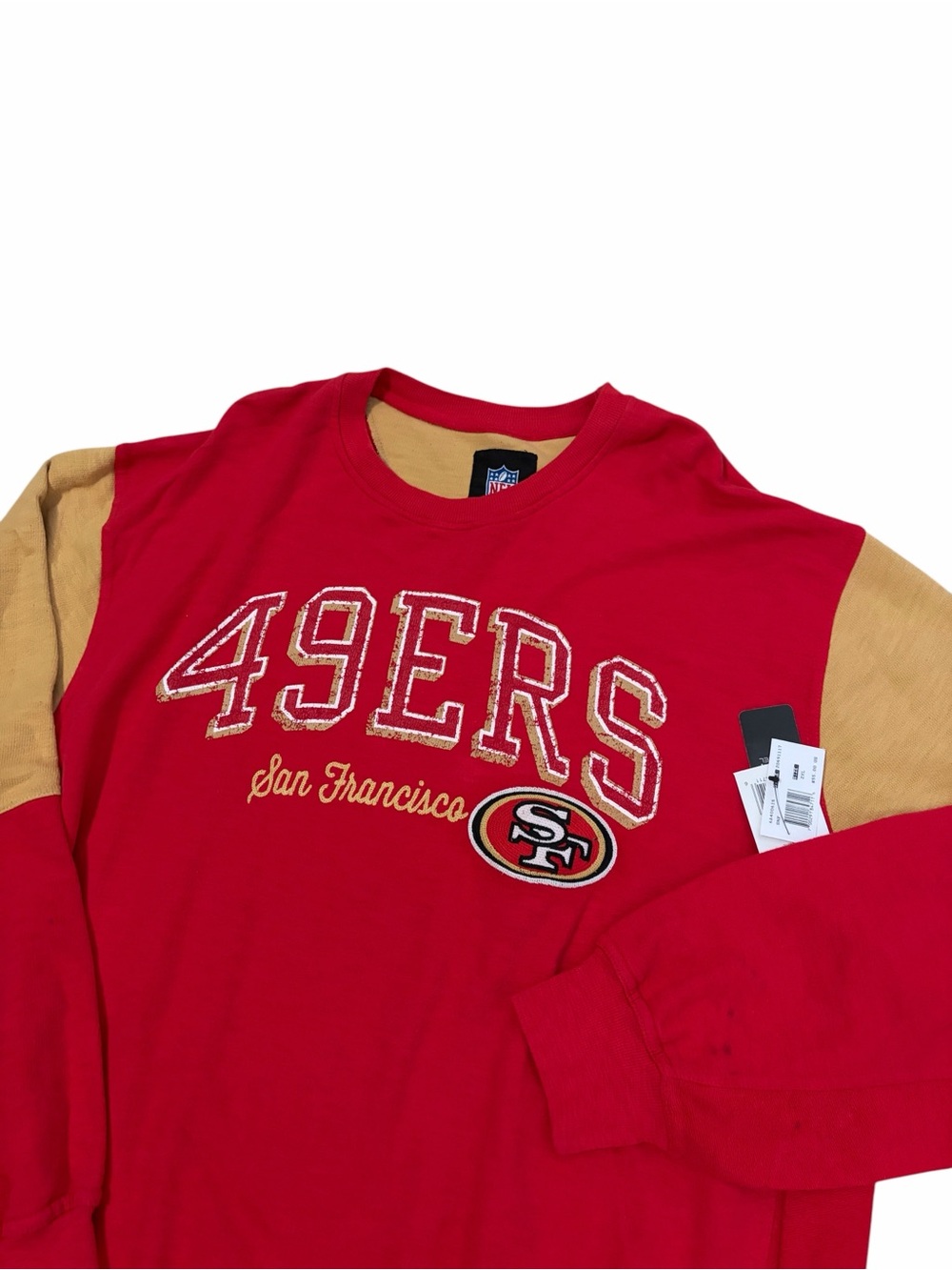 NWT San Francisco 49ers Crewneck Sweatshirt Mens 2XL NFL Red Gold Pullover